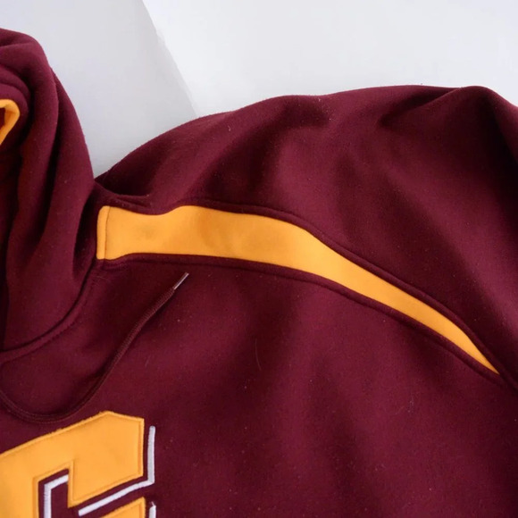 Vintage NCAA Colosseum  Maroon Cent. Michigan Chippewas Lantern Pullover Hoodie - Picture 11 of 13